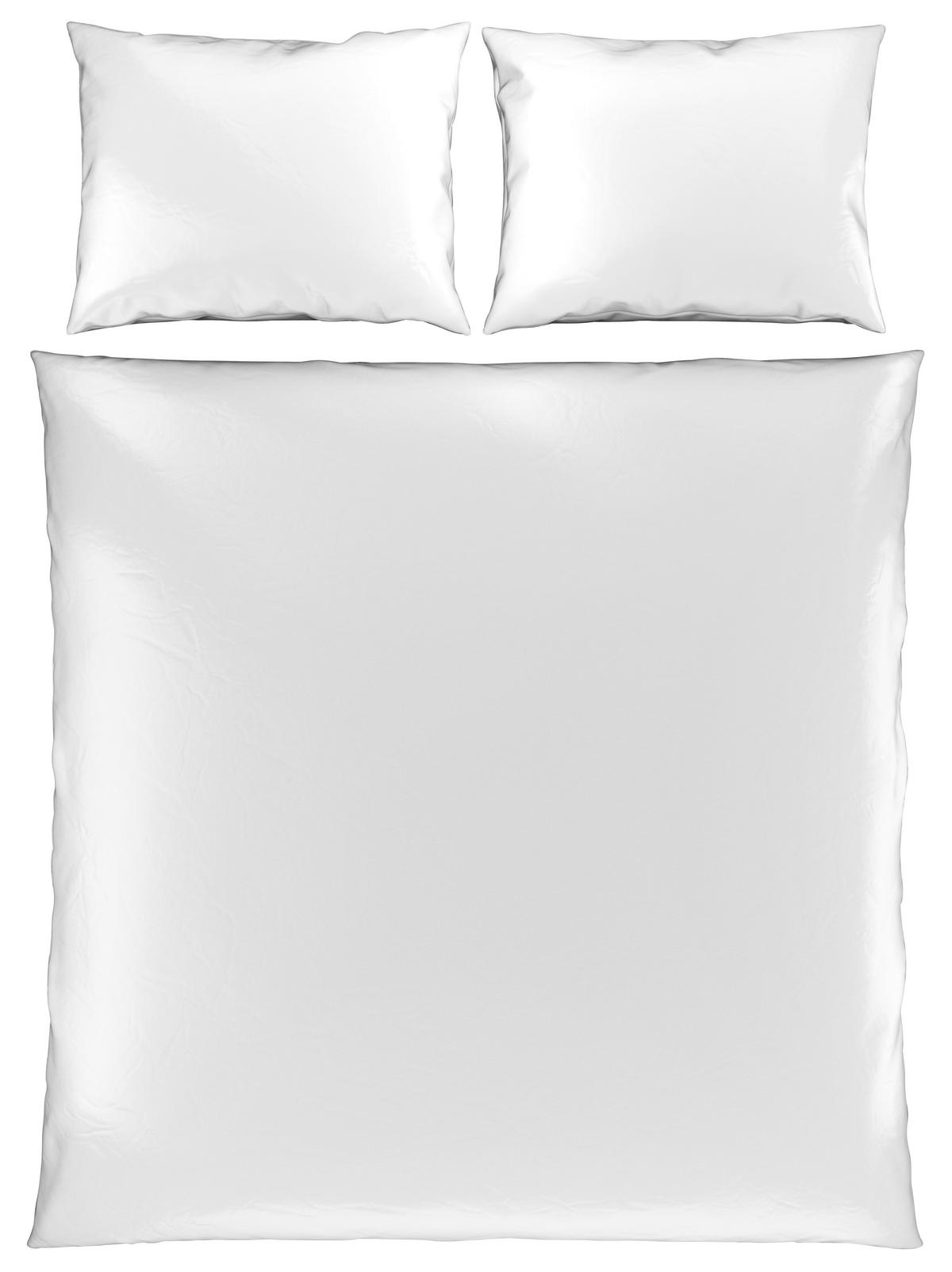 POVLEČENÍ, satén, bílá, 200/220 cm - bílá, Basics, textil (200/220cm) - Novel