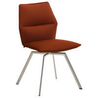 STUHL  Lederauswahl, Stoffauswahl, Typenauswahl, Sitzfläche 360° drehbar   Edelstahlfarben, Rostfarben  - Edelstahlfarben/Rostfarben, Design, Textil/Metall (47/86/54cm) - Venjakob