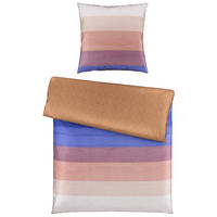 BETTWÄSCHE Satin 135/200 cm  - Blau/Braun, KONVENTIONELL, Textil (135/200cm) - Ambiente