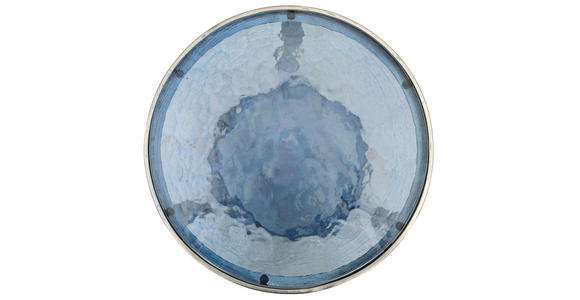 BEISTELLTISCH 30/30/60 cm Blau, Silberfarben organisch  - Blau/Silberfarben, Design, Glas/Metall (30/30/60cm) - Landscape