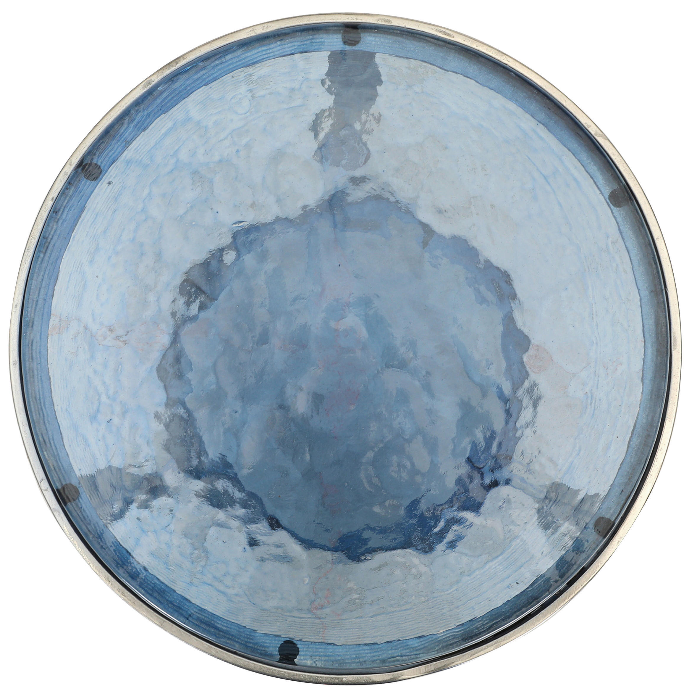 Thumbnail - Landscape Beistelltisch, Blau, Silber, Metall, Glas, organisch, eckig, 30x60x30 cm, Wohnzimmer, Wohnzimmertische, Beiste...