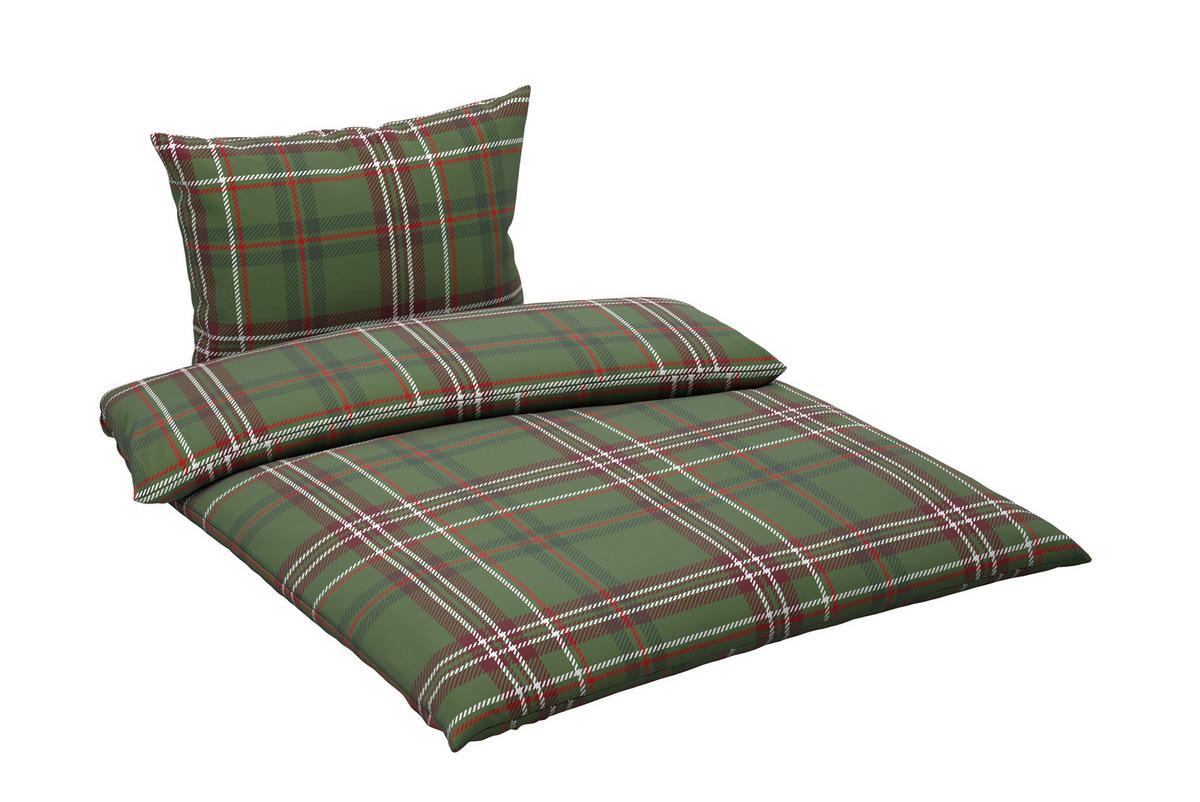 BETTWÄSCHE 2-teilig Renforcé 140/200 cm  - Rot/Weiß, Design, Textil (140/200cm) - X-Mas