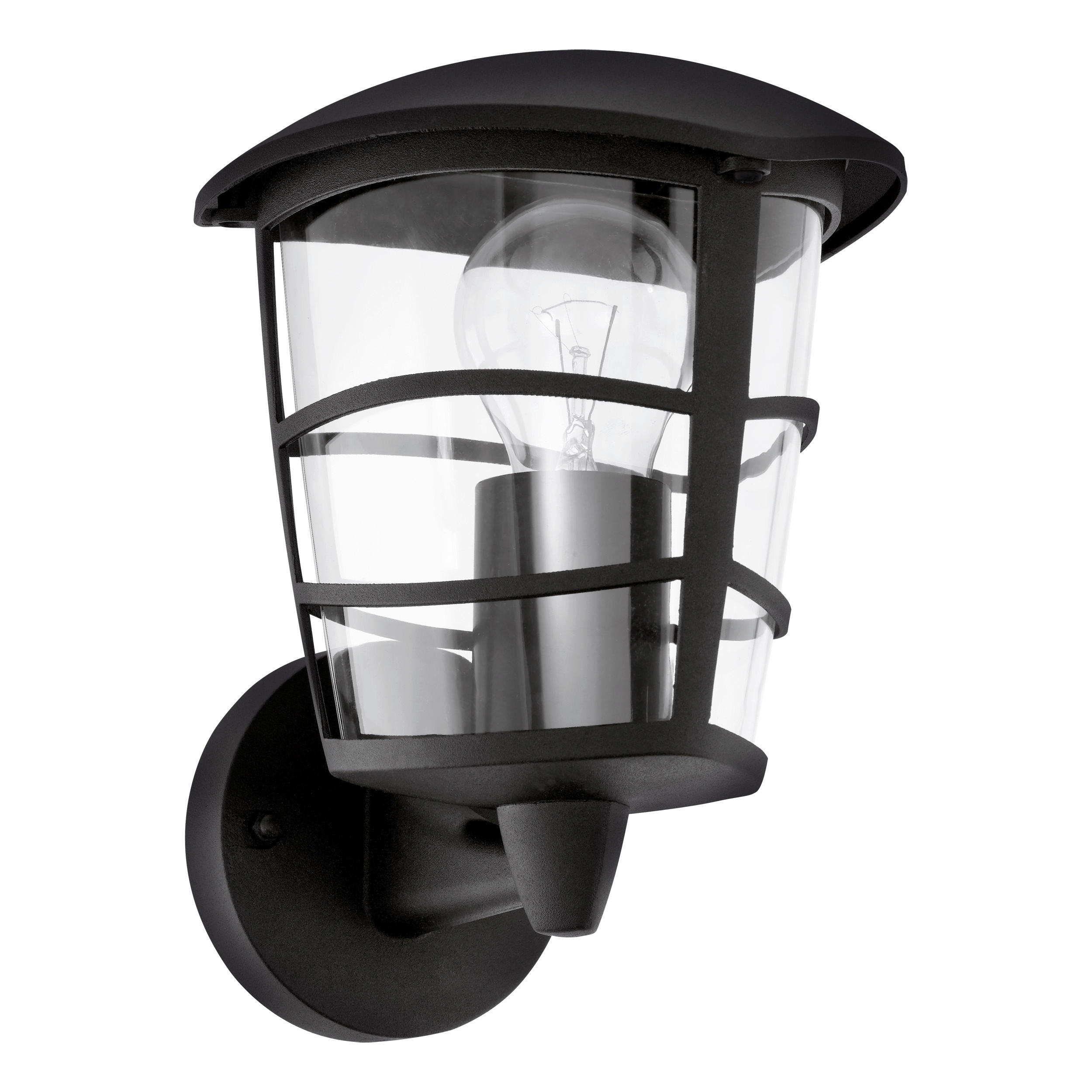 LED VÄGGLAMPA 17 cm   - klar/svart, Basics, metall/plast (17cm) - Eglo