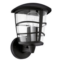 LED VÄGGLAMPA 17 cm   - klar/svart, Basics, metall/plast (17cm) - Eglo