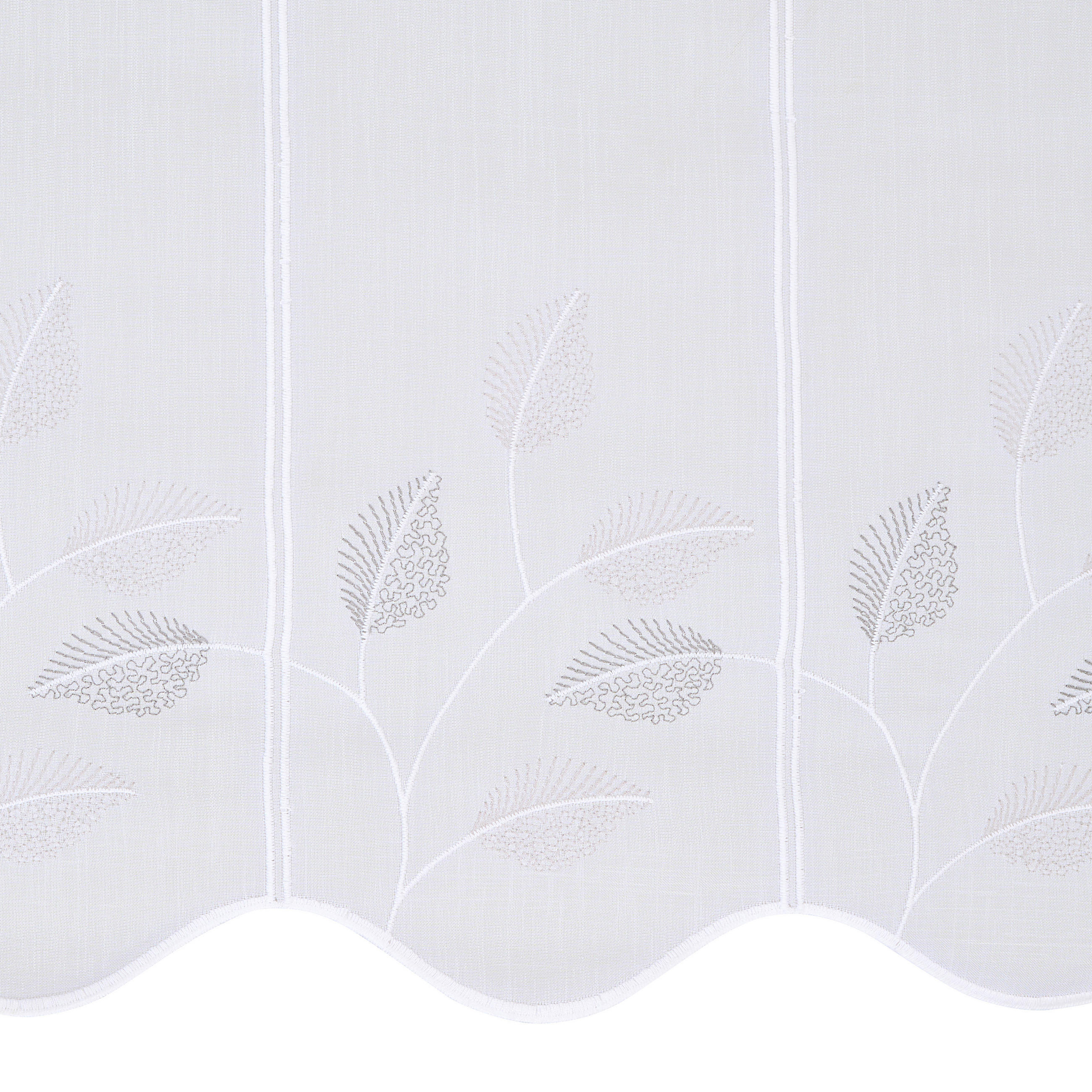 KURZGARDINE 60 cm   - Weiß/Grau, KONVENTIONELL, Textil (60cm) - Esposa