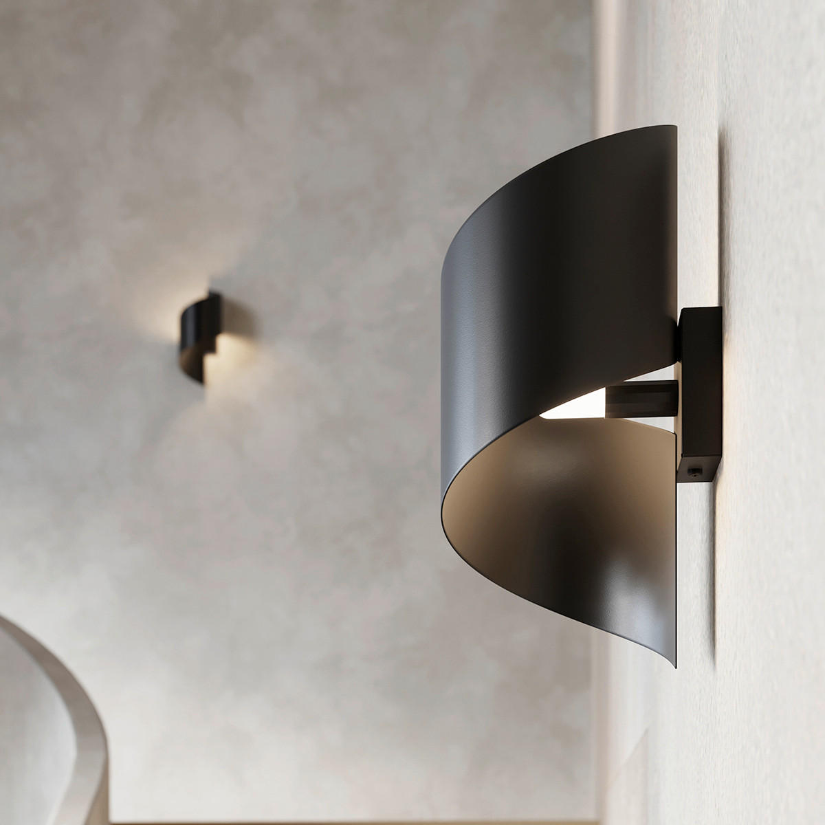 WANDLEUCHTE Talassa 15/13/31 cm  - Schwarz, Design, Metall (15/13/31cm)