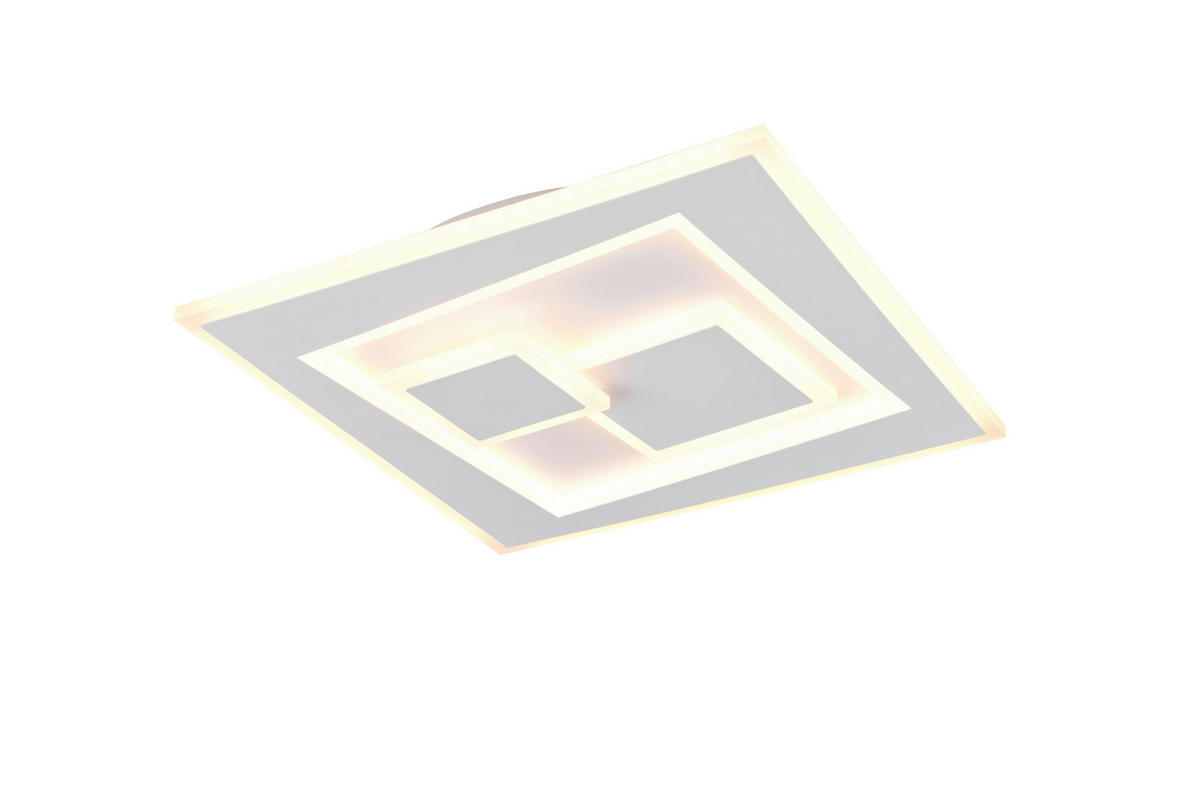 LED-DECKENLEUCHTE 35,5/35,5/6 cm  - Weiß, Design, Kunststoff/Metall (35,5/35,5/6cm) - Novel