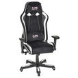 GAMINGSTUHL  in Lederlook, Mikrofaser Schwarz, Weiß  - Schwarz/Weiß, Design, Kunststoff/Textil (72/128-138/72cm) - Xora