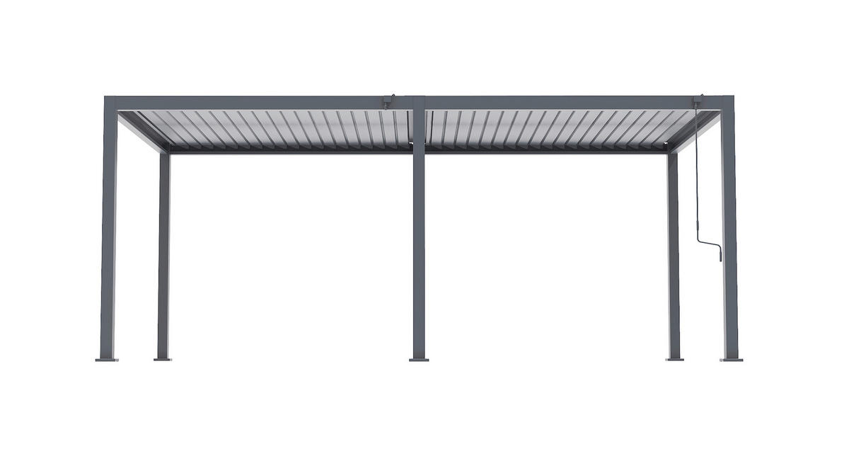 PERGOLA 589/247/300 cm Aluminium  - Anthrazit, Basics, Metall (589/247/300cm) - Gardenson