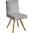 STUHL  in Chenille Holz, Textil  - Eichefarben/Hellgrau, Design, Holz/Textil (46/94/58cm) - Dieter Knoll