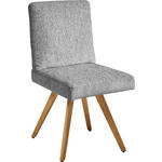 STUHL  in Chenille Holz, Textil  - Eichefarben/Hellgrau, Design, Holz/Textil (46/94/58cm) - Dieter Knoll