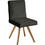 STUHL  in Flachgewebe Holz, Textil  - Eichefarben/Braun, Design, Holz/Textil (46/94/58cm) - Dieter Knoll