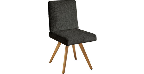 STUHL  in Flachgewebe Holz, Textil  - Eichefarben/Braun, Design, Holz/Textil (46/94/58cm) - Dieter Knoll