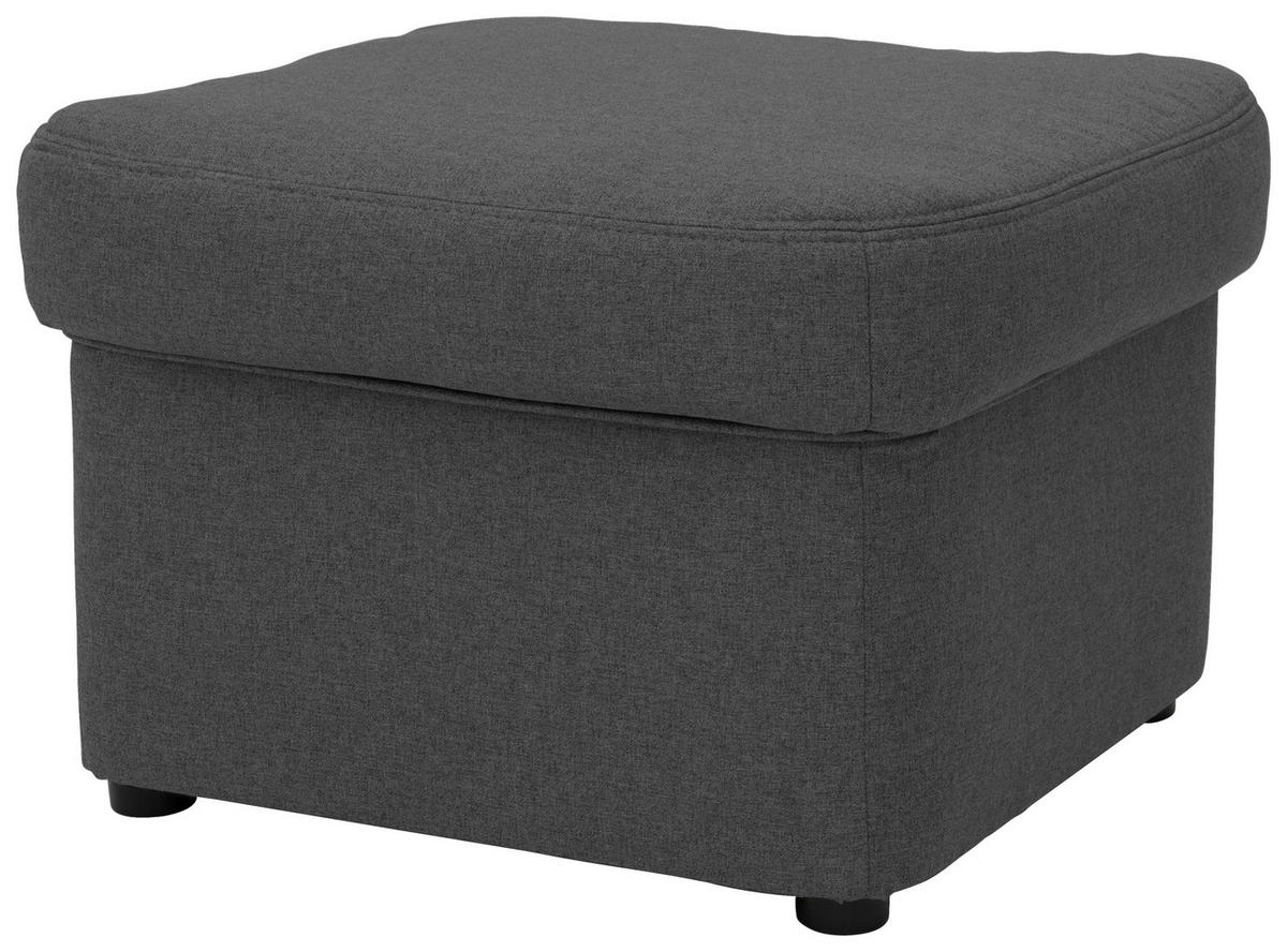 HOCKER in Textil Grau  - Schwarz/Grau, KONVENTIONELL, Kunststoff/Textil (60/40/60cm) - MID.YOU