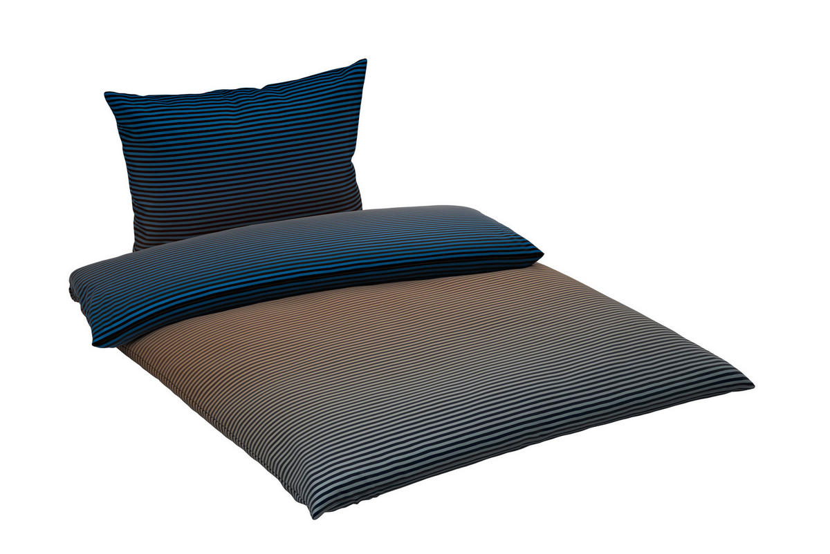 BETTWÄSCHE Satin 200/200 cm  - Blau/Gelb, Textil (200/200cm) - Novel