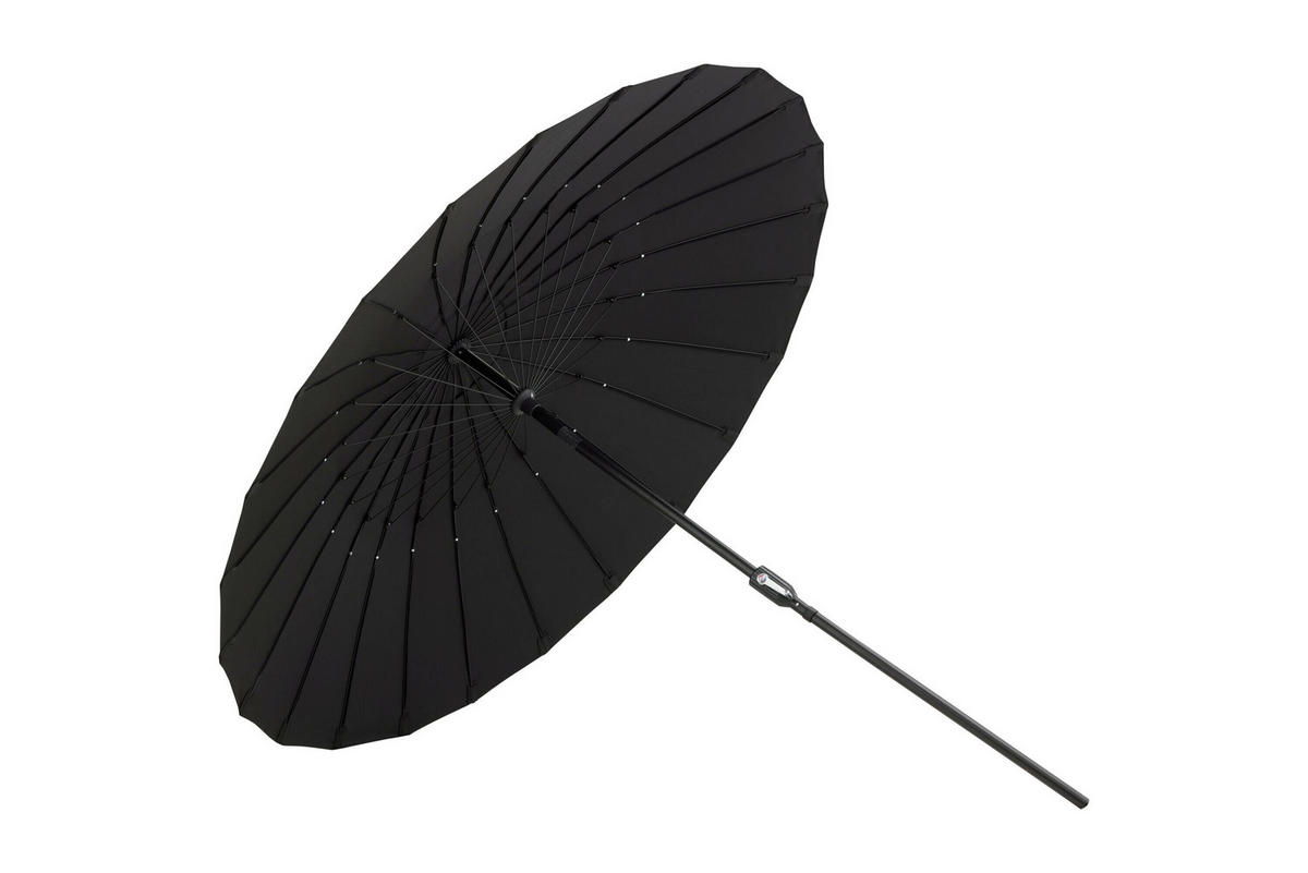 PARASOLL   - svart/naturfärgad, Modern, metall/textil (270/250cm) - Gardenson