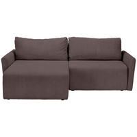 ECKSOFA Cord Braun  - Schwarz/Braun, Konventionell, Kunststoff/Textil (228/146cm) - MID.YOU