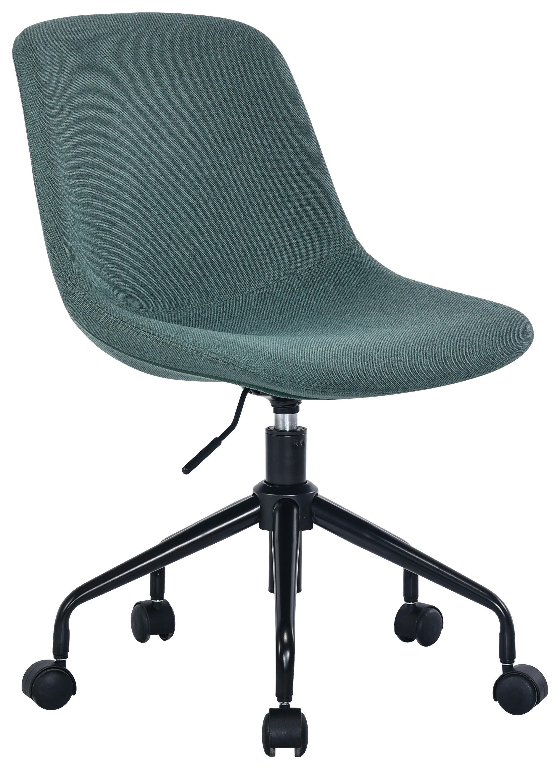 DREHSTUHL Webstoff Schwarz, Dunkelgrün  - Dunkelgrün/Schwarz, KONVENTIONELL, Kunststoff/Textil (50/80,5-90/55,5cm) - Hom`in