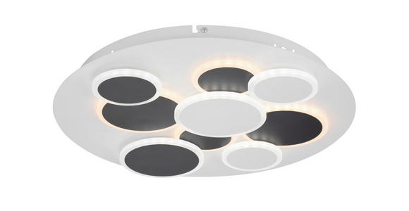 LED-DECKENLEUCHTE 46,8/6 cm - Schwarz/Weiß, Trend, Kunststoff/Metall (46,8/6cm) - Novel