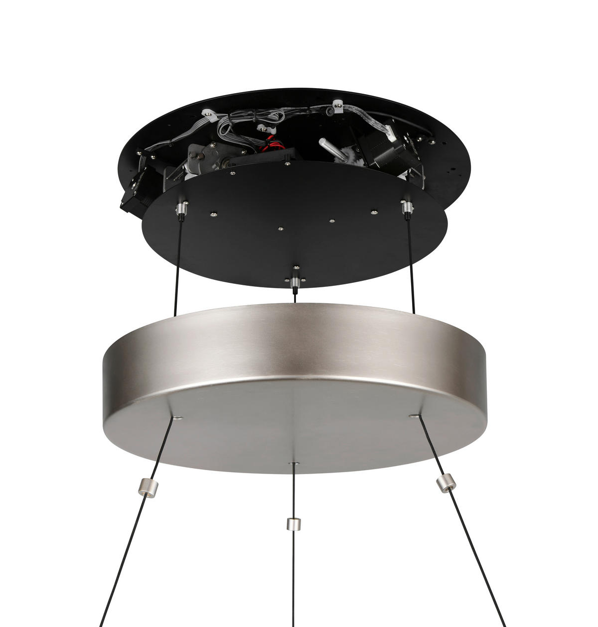 LED-HÄNGELEUCHTE  72,5/180 cm    - Nickelfarben, Design, Metall (72,5/180cm) - Trio Leuchten