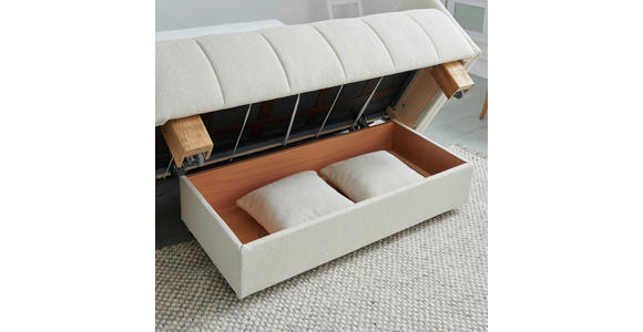 SCHLAFSOFA in Webstoff Petrol  - Petrol/Naturfarben, MODERN, Holz/Textil (145/92/102cm) - Novel