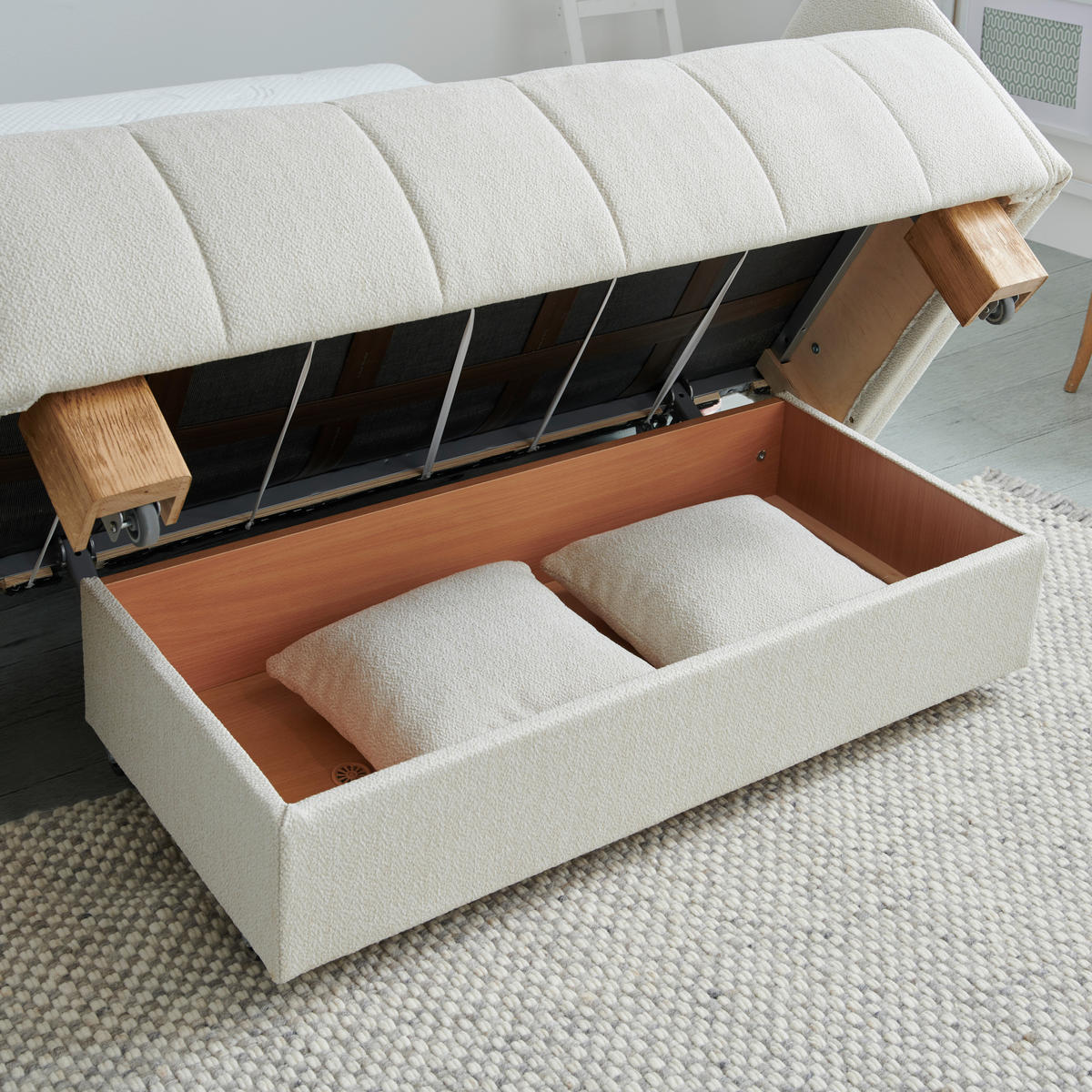 SCHLAFSOFA in Textil Naturfarben  - Naturfarben, Modern, Holz/Textil (145/92/102cm) - Novel