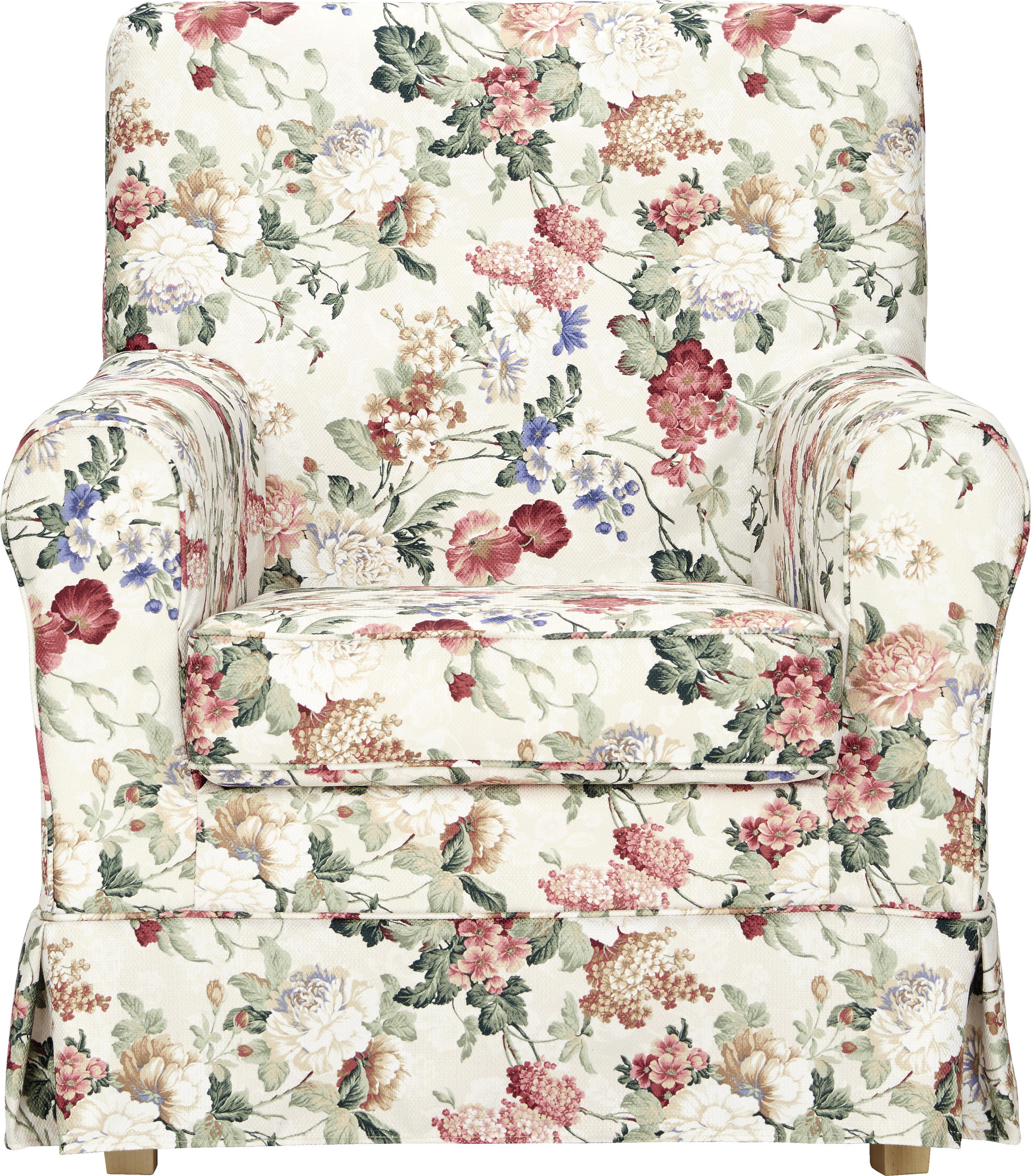 SESSEL in Flachgewebe Multicolor  - Multicolor/Naturfarben, Trend, Holz/Textil (79/86/85cm) - Ambia Home