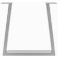 TISCHGESTELL in Metall 73/17/74 cm   - Edelstahlfarben, Design, Metall (73/17/74cm) - Waldwelt