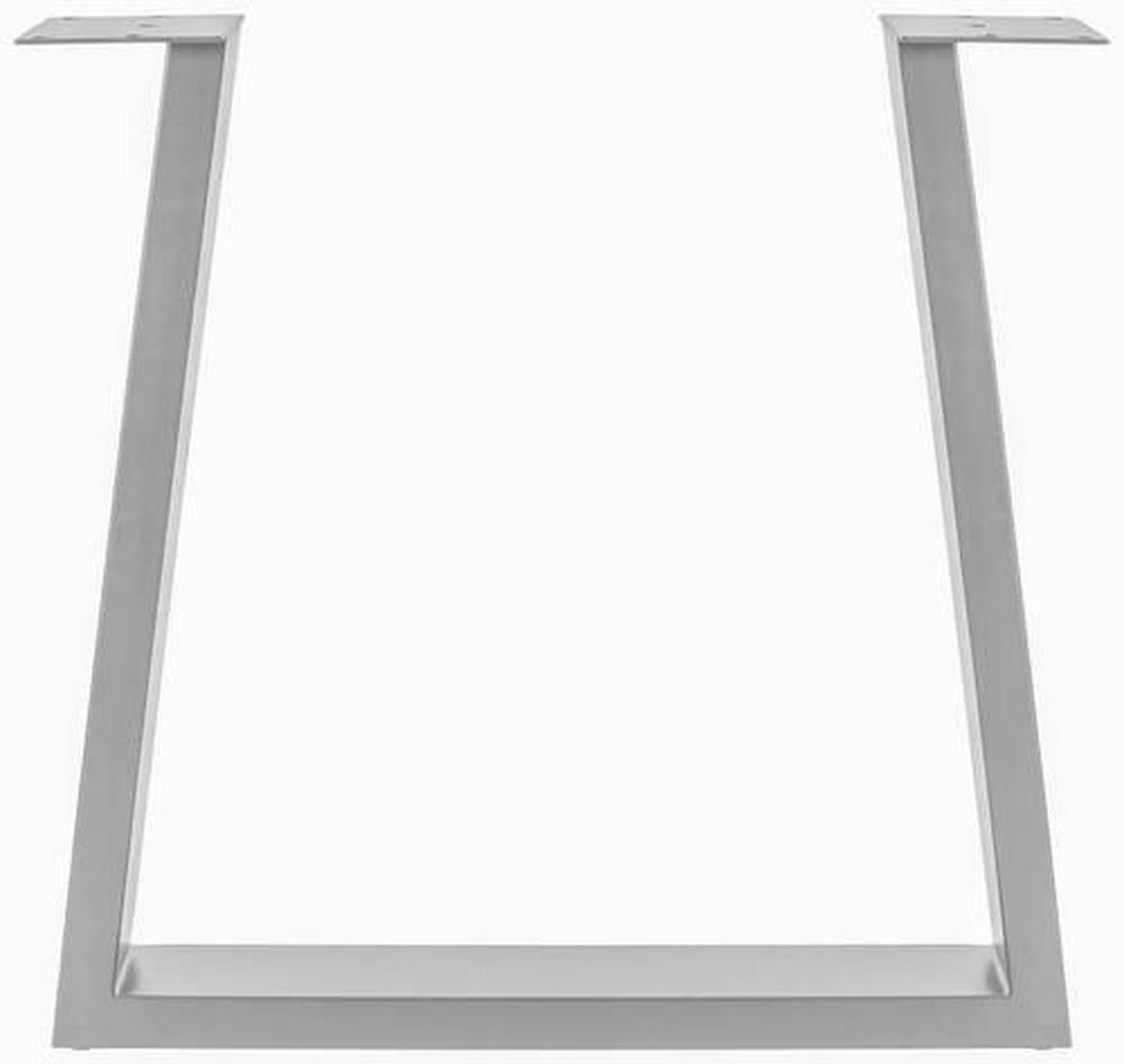 TISCHGESTELL - Edelstahlfarben, Design, Metall (73/17/74cm) - Waldwelt