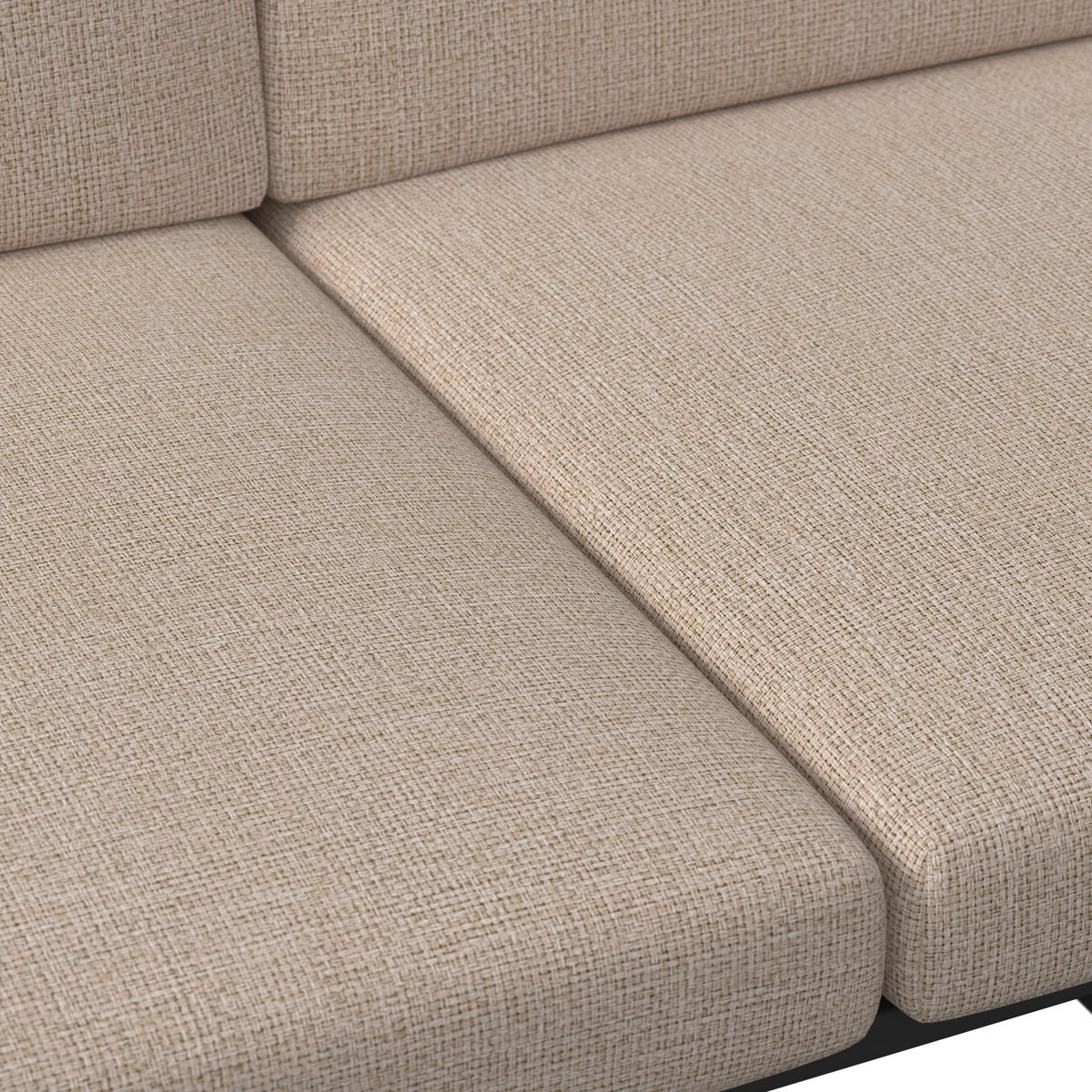 LOUNGEGARNITUR Akazie massiv Stahl  - Dunkelgrau/Beige, MODERN, Holz/Metall (206l) - Ambia Garden