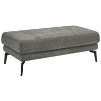HOCKER Chenille Anthrazit  - Anthrazit/Schwarz, KONVENTIONELL, Textil/Metall (130/44/68cm) - SetOne by Musterring