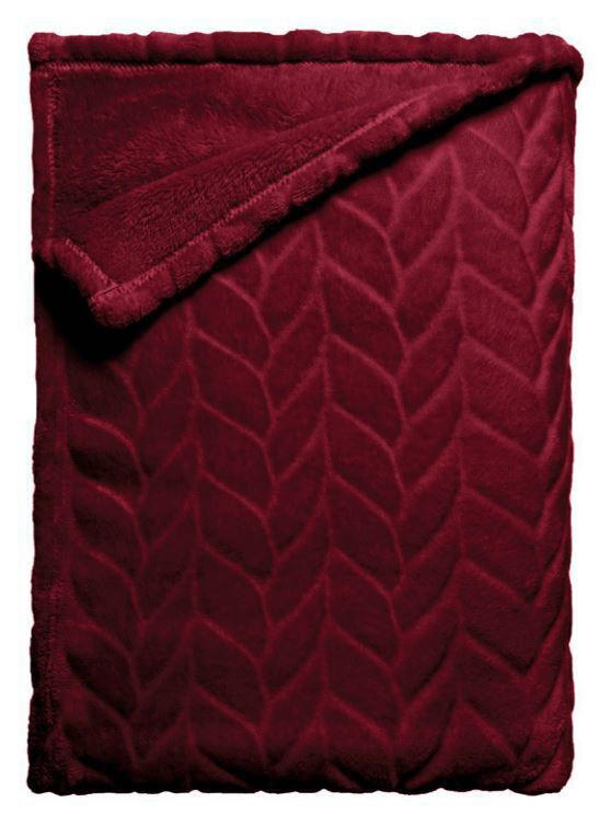 PĂTURĂ 150/200 cm  - bordo, Basics, textil (150/200cm) - Novel