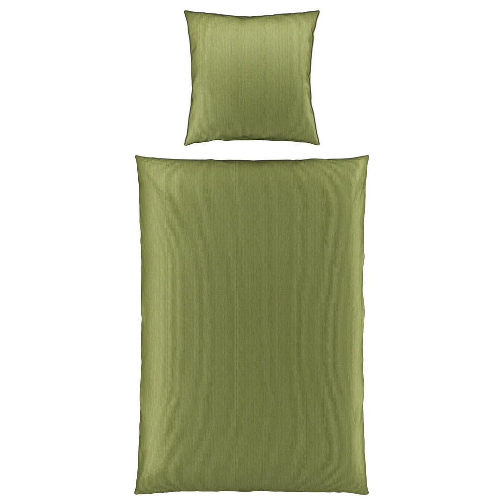 Thumbnail - Bio:Vio Wendebettwäsche, Dunkelgrün, Textil, Abstraktes, 135x200 cm, bio, schadstoffgeprüft, pflegeleicht, Schlaftextili...