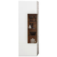 VITRINE Weiss, Eiche Artisan  65/201/40 cm  - Weiss/Anthrazit, Design, Glas/Holzwerkstoff (65/201/40cm) - Stylife
