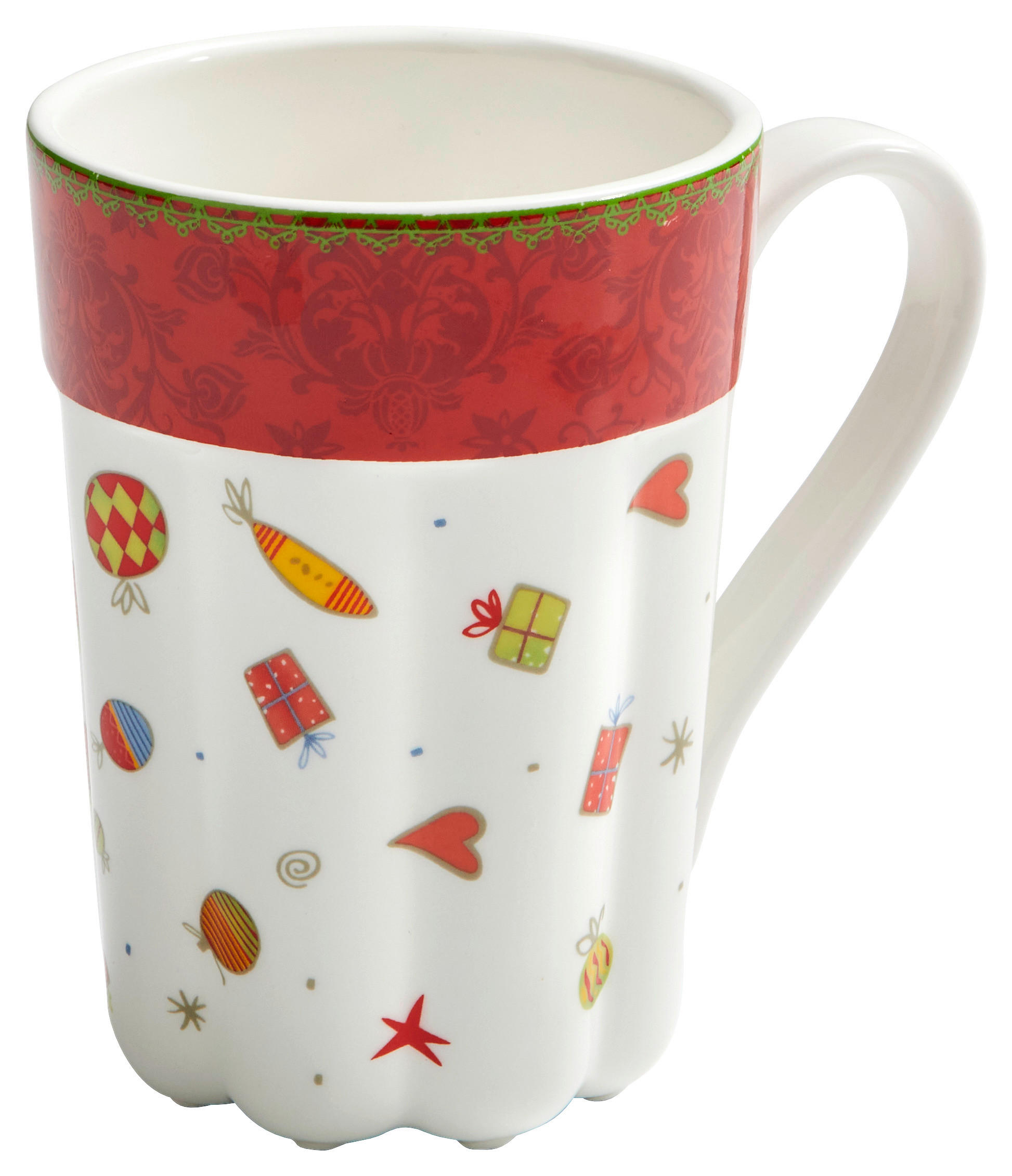 CANĂ PENTRU CAFEA 400 ml  - multicolor, Basics, ceramică (0,4l) - X-Mas