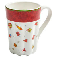 CANĂ PENTRU CAFEA 400 ml  - multicolor, Basics, ceramică (0,4l) - X-Mas