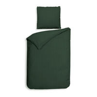 BETTWÄSCHE 2-teilig Banda Makosatin 135/200 cm  - Waldgrün, Basics, Textil (135/200cm)