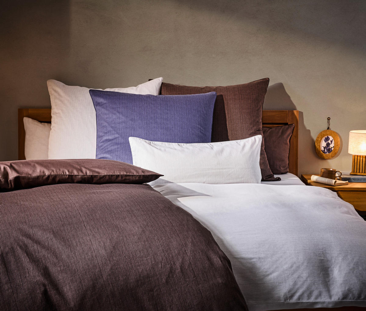 WENDEBETTWÄSCHE 2-teilig Satin 135/200 cm  - Dunkelbraun, Textil (135/200cm) - Bio:Vio
