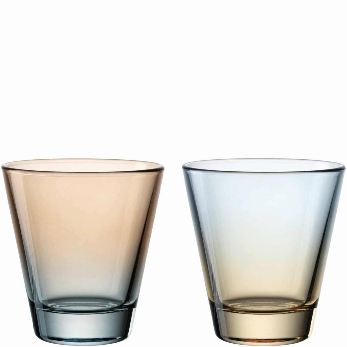 SKLENIČKA - oranžová/modrá, Design, sklo (8,5/9/8,5cm) - Leonardo