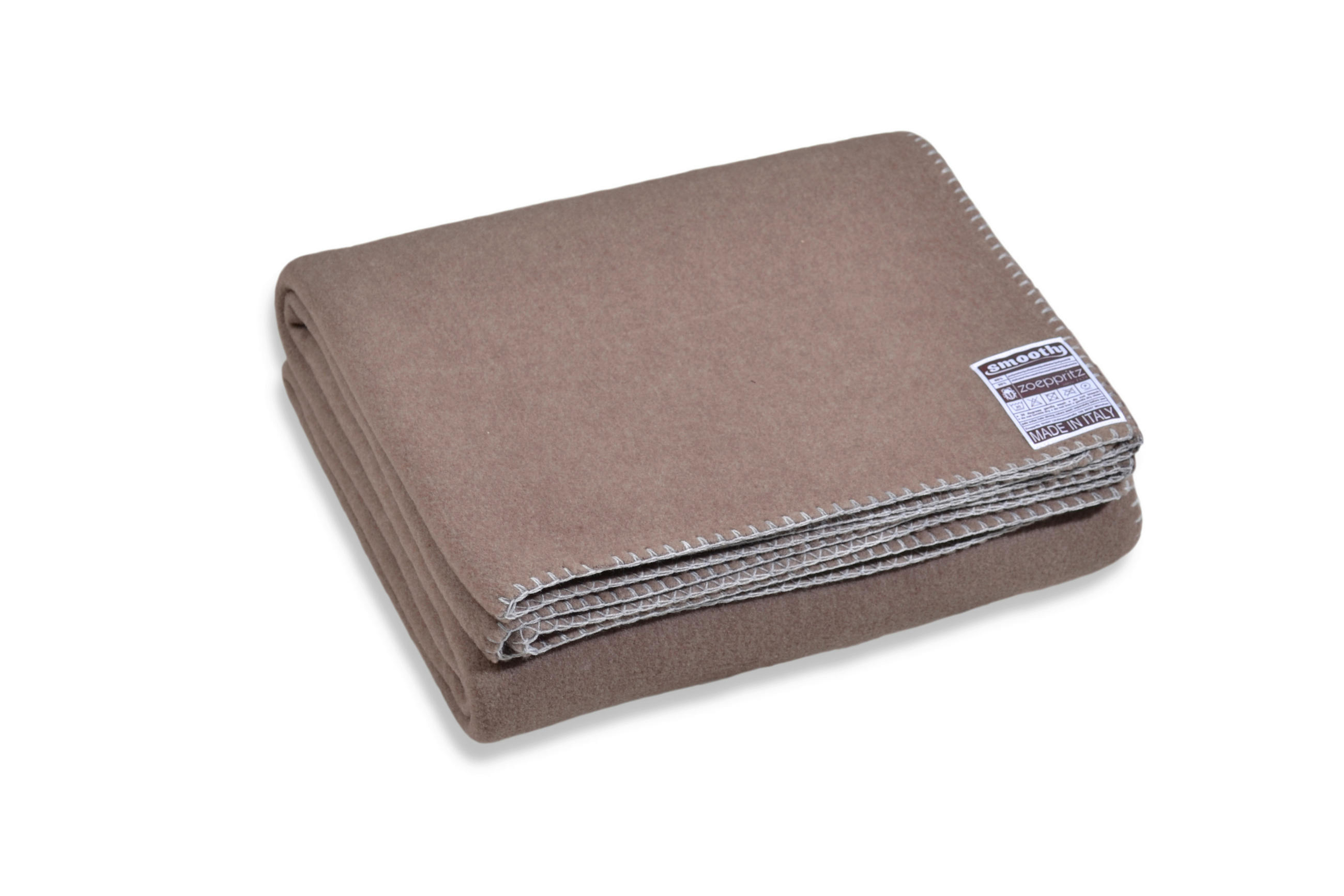Zoeppritz Fleecedecke Smoothy Schlamm, Greige 140x190 cm
