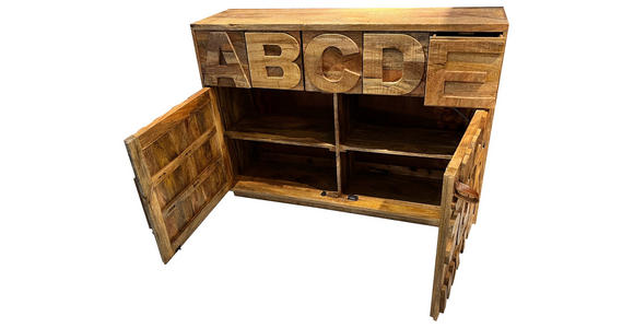 KOMMODE  in 128/91/37 cm  - Braun, Design, Holz (128/91/37cm) - Landscape