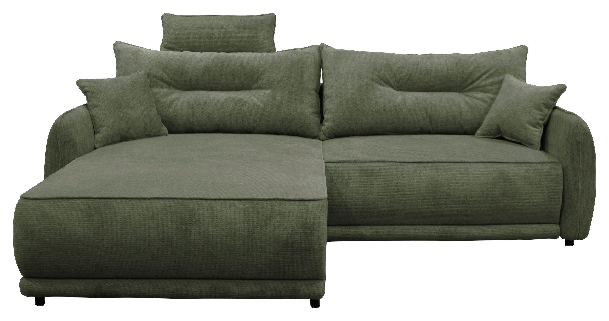 ECKSOFA in Struktur Grün  195/264 cm  - Beige/Schwarz, Design, Kunststoff/Textil (195/264cm) - MID.YOU