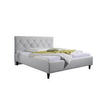 POLSTERBETT 160/200 cm,  in Hellgrau,  - Hellgrau/Schwarz, MODERN, Holz/Textil (160/200cm) - Livetastic