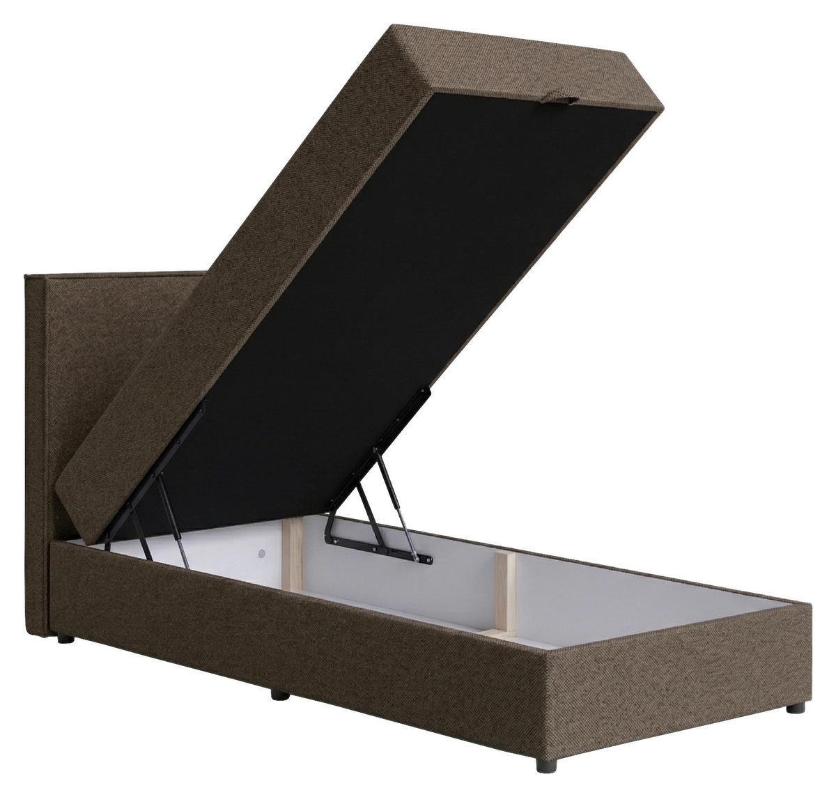 BOXBETT 100/200 cm  in Braun  - Schwarz/Braun, MODERN, Holzwerkstoff/Kunststoff (100/200cm) - MID.YOU