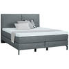 BOXSPRINGBETT 160/200 cm  in Grau  - Schwarz/Grau, Konventionell, Textil/Metall (160/200cm) - Dieter Knoll