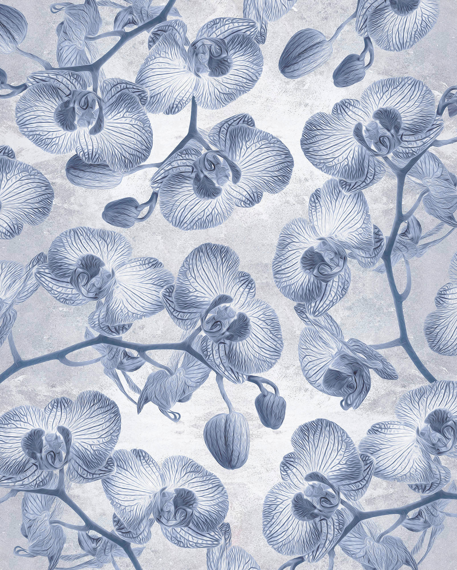 VLIESTAPETE - Blau/Weiß, Basics (200/250cm) - Xora