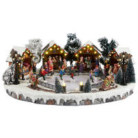 DEKOSPIELUHR  - Rot/Braun, Trend, Kunststoff (44/18/30cm) - X-Mas