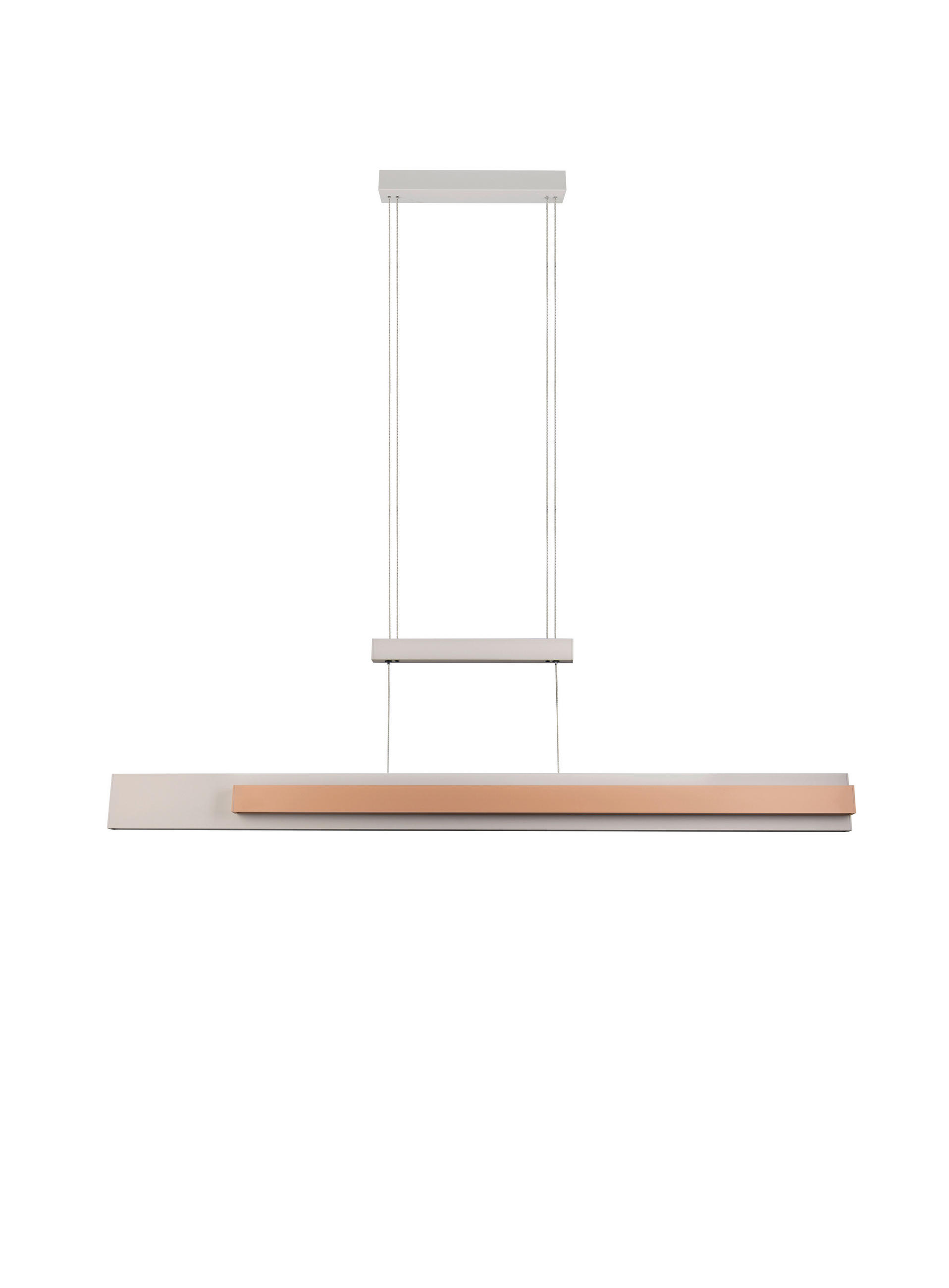 LED-PENDELLEUCHTE Rivera 190,5/174/6 cm   - Aprikose/Grau, Design, Metall (190,5/174/6cm) - Musterring