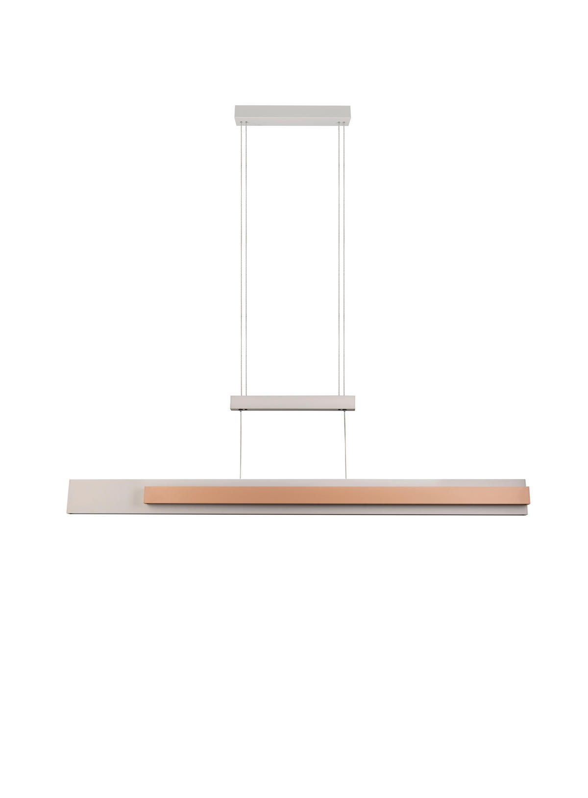 LED-PENDELLEUCHTE Rivera 190,5/174/6 cm   - Aprikose/Grau, Design, Metall (190,5/174/6cm) - Musterring