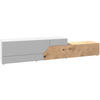 LOWBOARD Weiß, Wildeiche  256/50/44,6 cm  - Wildeiche/Weiß, Design, Holz/Holzwerkstoff (256/50/44,6cm) - Voglauer